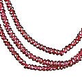 12468: Beaded red garnet  multistrand necklaces