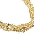 12497: yellow citrine  multistrand necklaces