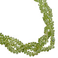 12501: Beaded green peridot multistrand necklaces