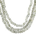 12502: Beaded gray rotile  multistrand necklaces
