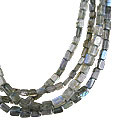 12503: Beaded blue,green,gray labradorite  multistrand necklaces