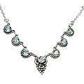 Design 12523: blue blue topaz engagement, ethnic, wedding necklaces