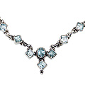 12529: blue blue topaz  ethnic necklaces