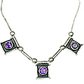 12533: purple amethyst  ethnic necklaces