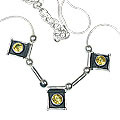12548: yellow citrine  ethnic necklaces