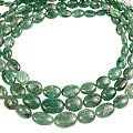 Design 12605: green emerald multistrand necklaces