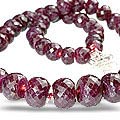 Design 12606: pink,red ruby adjustable necklaces