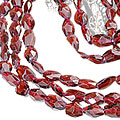 12608: Beaded red garnet  multistrand necklaces