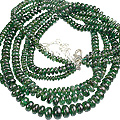 Design 12609: green emerald christmas, multistrand necklaces