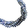 12611: Beaded blue sapphire multistrand necklaces