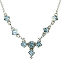 Design 12659: green blue topaz necklaces