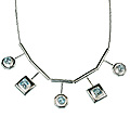 Design 12672: blue blue topaz art-deco necklaces
