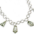 Design 12714: green green amethyst choker necklaces