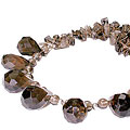 Design 12715: brown smoky quartz briolettes necklaces