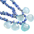 Design 12717: blue lapis lazuli chipped necklaces