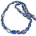 12758: Beaded blue lapis lazuli necklaces