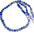 Design 12881: blue lapis lazuli simple-strand necklaces