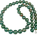 Design 12887 green bloodstone necklaces