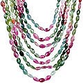 Design 13247: multi-color tourmaline adjustable necklaces