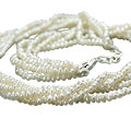 Design 13258: white pearl adjustable necklaces
