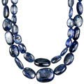 13554: Beaded blue kyanite multistrand necklaces