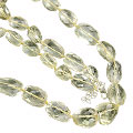 13555: Beaded yellow lemon quartz  adjustable necklaces