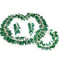 14002: Beaded green aventurine  adjustable necklaces