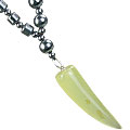 14086: Beaded black,gray hematite  mens necklaces