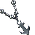 Design 14091: black,gray hematite charm, mens, pendant necklaces