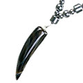 14099: Beaded black,gray hematite  charm necklaces