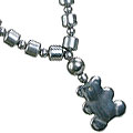 14104: Beaded gray hematite  charm necklaces