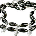 Design 14545 brown,white smoky quartz necklaces