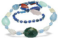 Design 14557 multi-color chalcedony necklaces