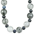 Design 14699: blue,gray rotile classic necklaces