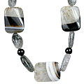 Design 14707: black,gray onyx contemporary necklaces