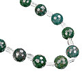 Design 14821: green,white bloodstone necklaces