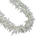 Design 14992: blue,white moonstone cha-cha necklaces
