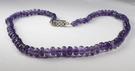 Design 17723 purple amethyst simple-strand necklaces