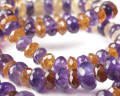 Design 17725 purple,yellow amethyst classic necklaces