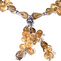 Design 9285: yellow citrine necklaces