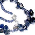 9574: Beaded blue iolite contemporary necklaces