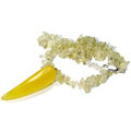 Design 9595: yellow lemon quartz adjustable necklaces