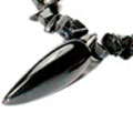 Design 9600: black onyx chipped, claw, halloween, mens, pendant necklaces