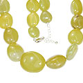 9660: Green chalcedony  chunky necklaces