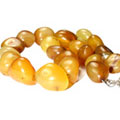 9680: Yellow chalcedony  chunky necklaces