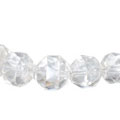 9684: Beaded White crystal  chunky necklaces