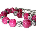 Design 9716: pink quartz choker necklaces