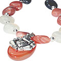 Design 9765: gray,white moonstone contemporary necklaces