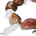 Design 9766: brown,white jasper chunky necklaces