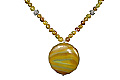 9773: Yellow onyx  ethnic necklaces